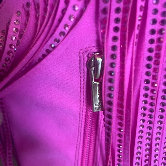 Jessica Simpson Pink Paredisa Rhinestone Fringe Western Booties SZ 7M - Picture 7 of 15